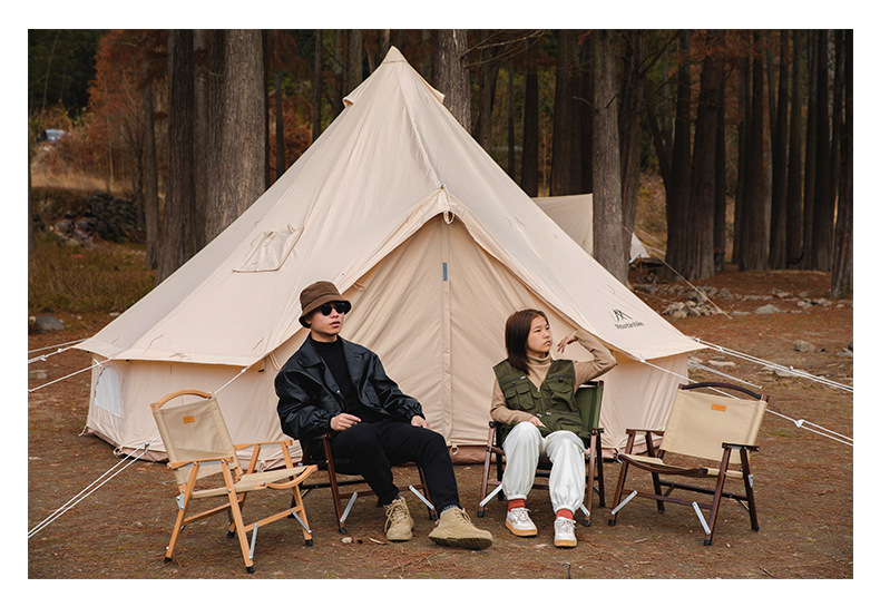 Cheap Goat Tents Mountainhiker 2022 5 8people 6M*6M Cotton Tent Light Luxury Camp Outdoor Camping Travel Self driving Yurt Large Waterproof Tent   